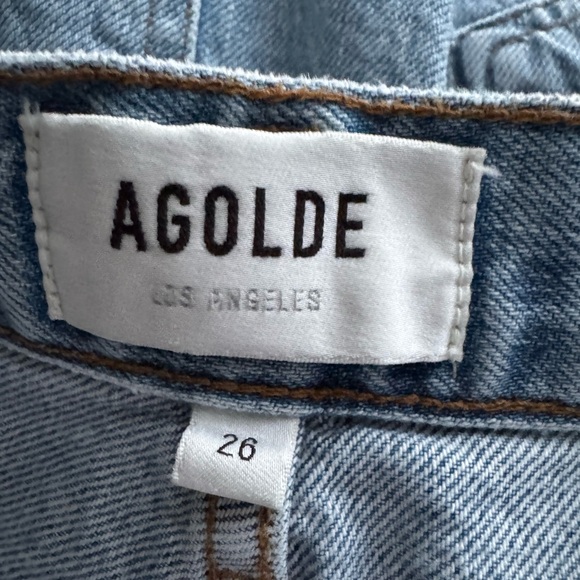 AGOLDE Jamie High Rise Classic Distressed Straight Leg Jeans in Spectator Wash - Picture 4 of 5